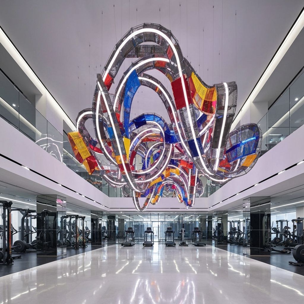 Instalación contemporánea en área de entrenamiento