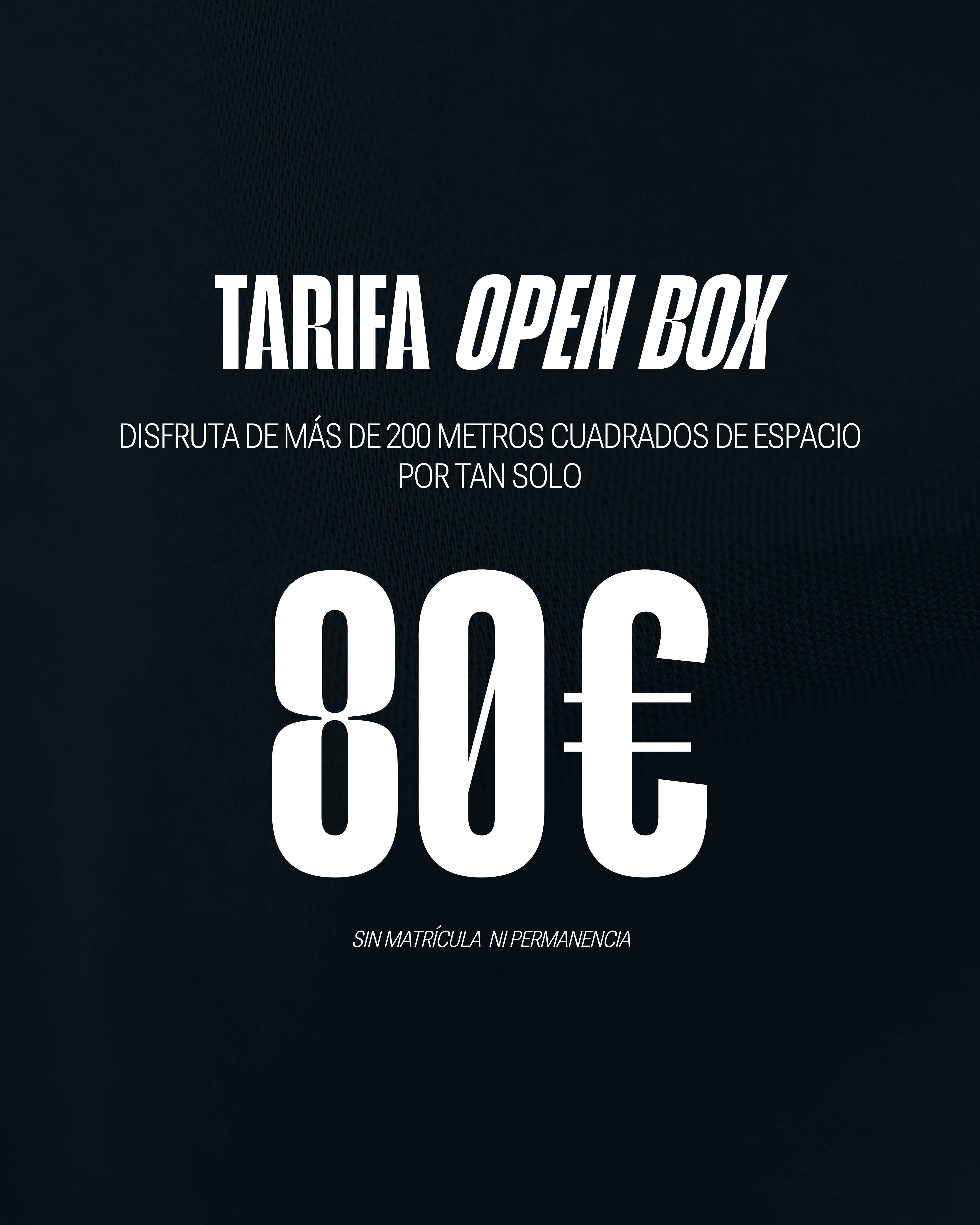 Tarifa Open Box